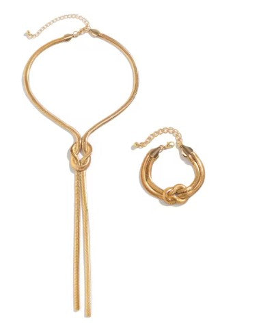 Smooth Long Snake Twisted Chain Necklace Bracelet