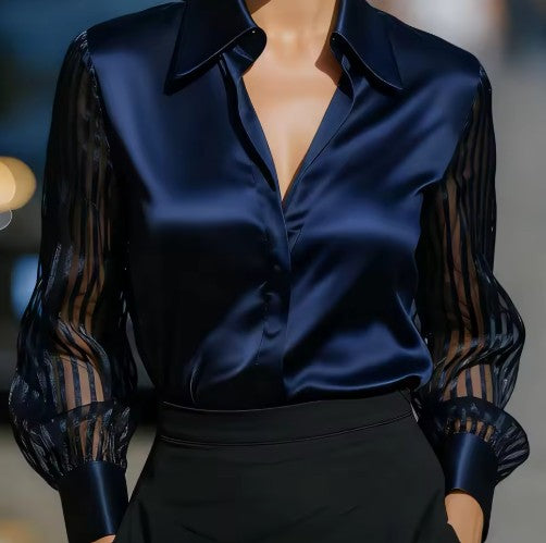 Silk Blue Top